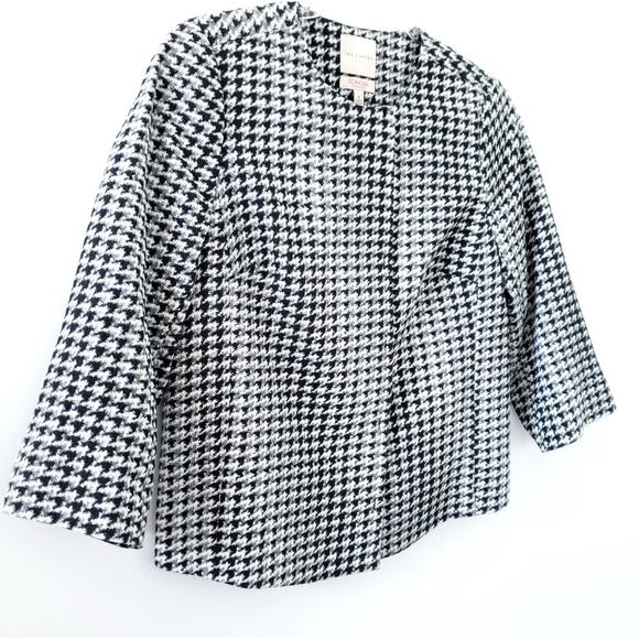 The Limited Scandal Collection Houndstooth Blazer Black White Small Career Work - Picture 8 of 8